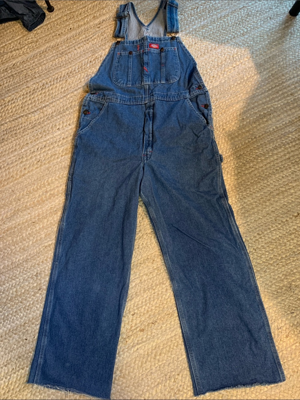 Unisex Vintage Dickies 100% Cotton Blue Denim Overalls